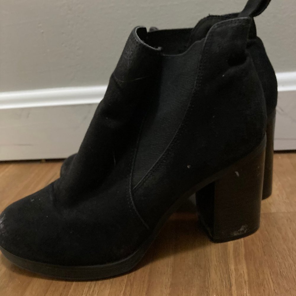 5 for $20! Black Suede Chelsea Booties